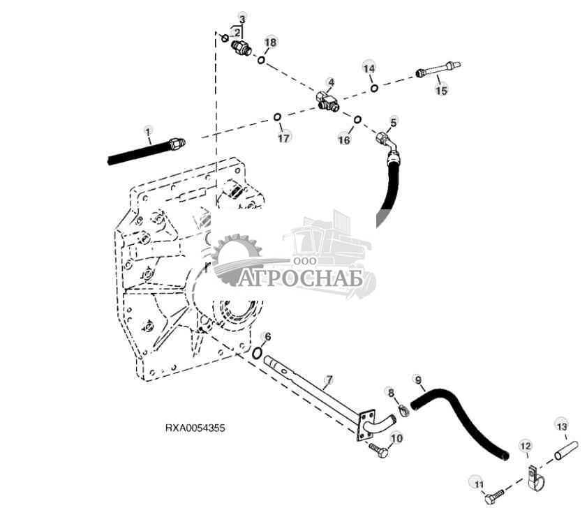 AXLE LUBE LINES (FRONT) 